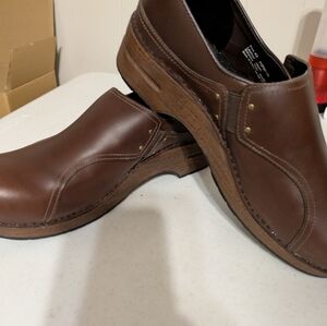 Dansko Brown Leather Slip-On Shoes